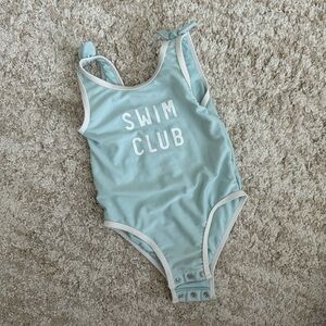 Light blue swim club one piece